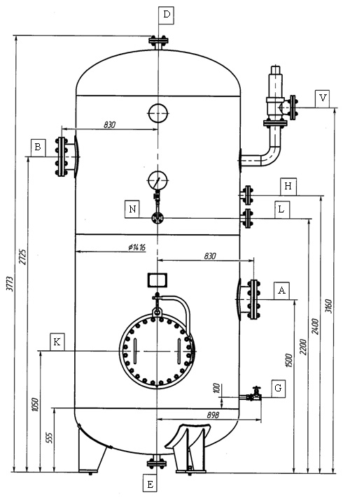 Nitrogen receiver drawing