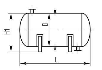 Horizontal pressure tank