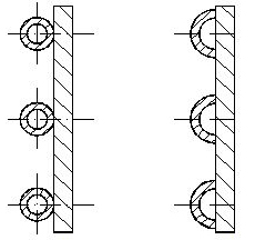 A pipe and a half-pipe jackets drawings