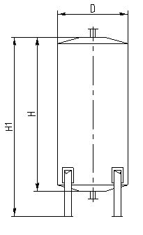 Vertical non-pressure tank drawing