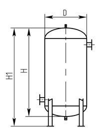 Vertical pressure tank