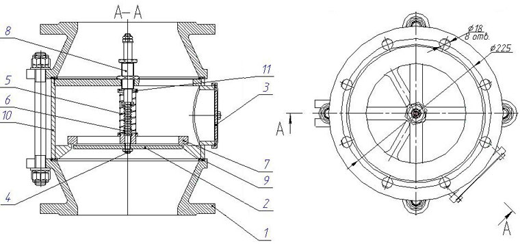 Breathing enclosed valve drawing