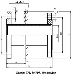 Nozzles PPR-50-PPR-350 drawing