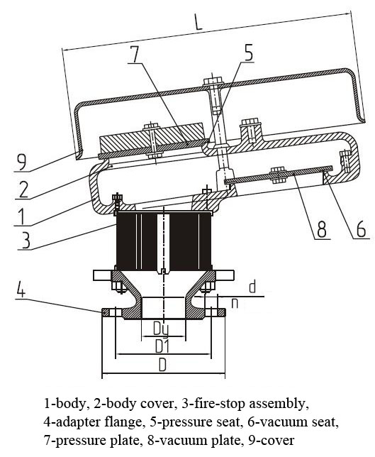 Mechanical breathing valve drawing