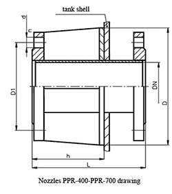 Nozzles PPR-400-PPR-700 drawing