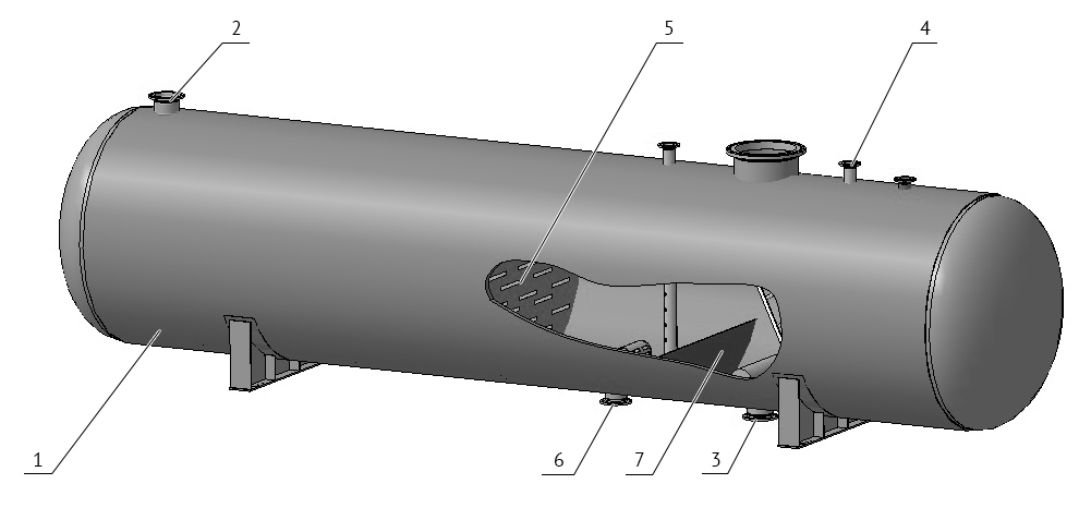 Degassing vessel drawing