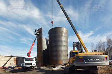 Vertical steel tank 980 m3 for bitumen in the Nizhni Novgorod Region