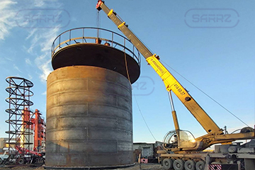 Vertical tank for bitumen made of St3sp53-sv