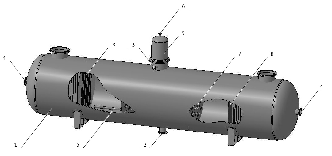Advanced water filtration vessel drawing