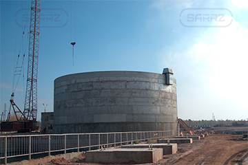 Erection procedure of the vertical tank in Bratsk