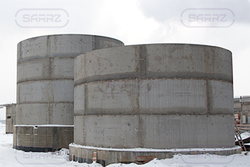 Vertical tanks in Bratsk