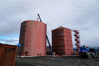 Construction of diesel fuel tank farm in Yakutia