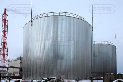 Two vertical tanks for nitrate fertilizer construction in Kemerovo